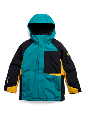 Product image of Kids' Burton Powline GORE-TEX 2L Jacket[Variant:Pacific Teal / Goldenrod / True Black]