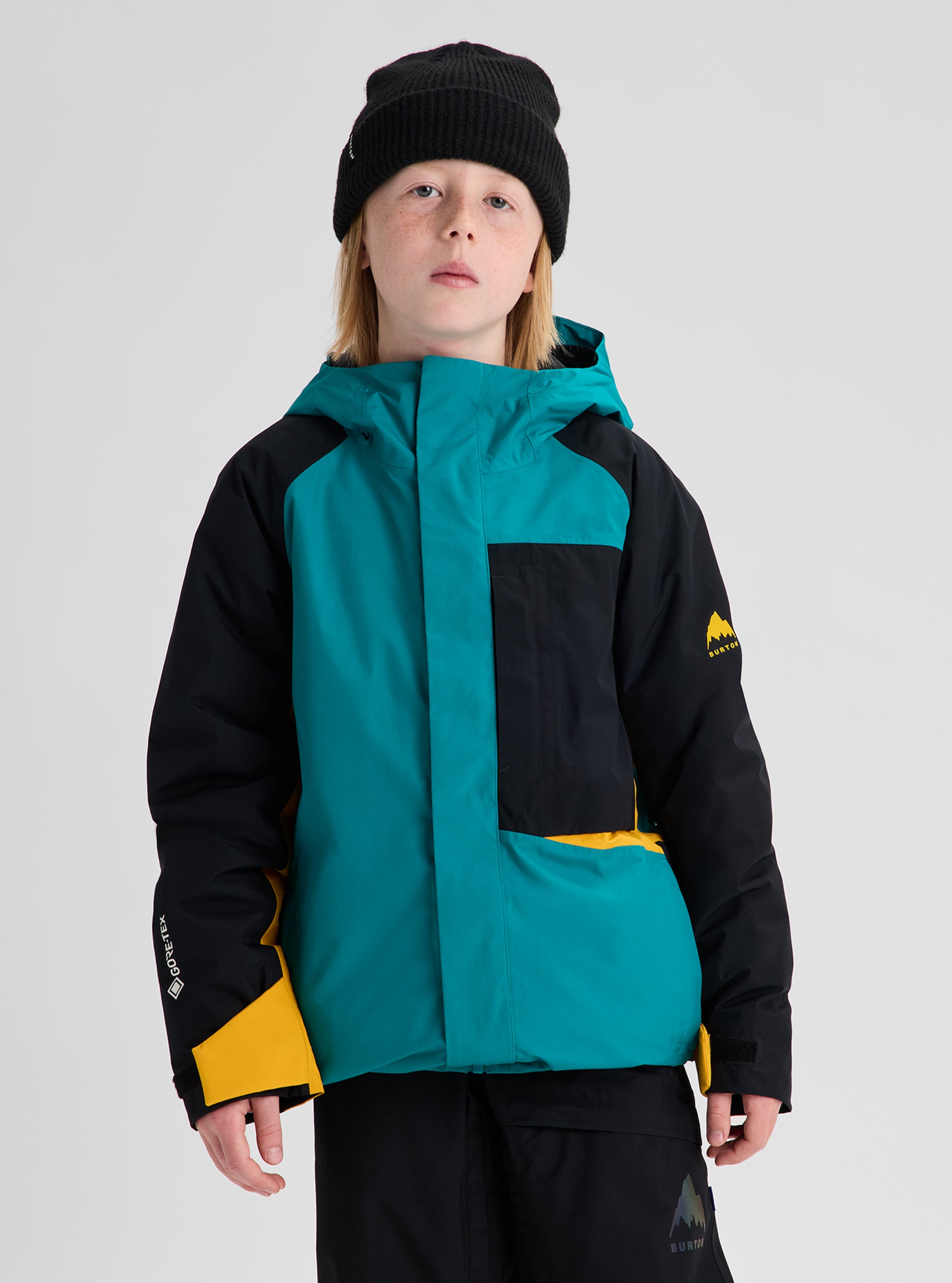 Product image of Kids' Burton Powline GORE-TEX 2L Jacket[Variant:Pacific Teal / Goldenrod / True Black]