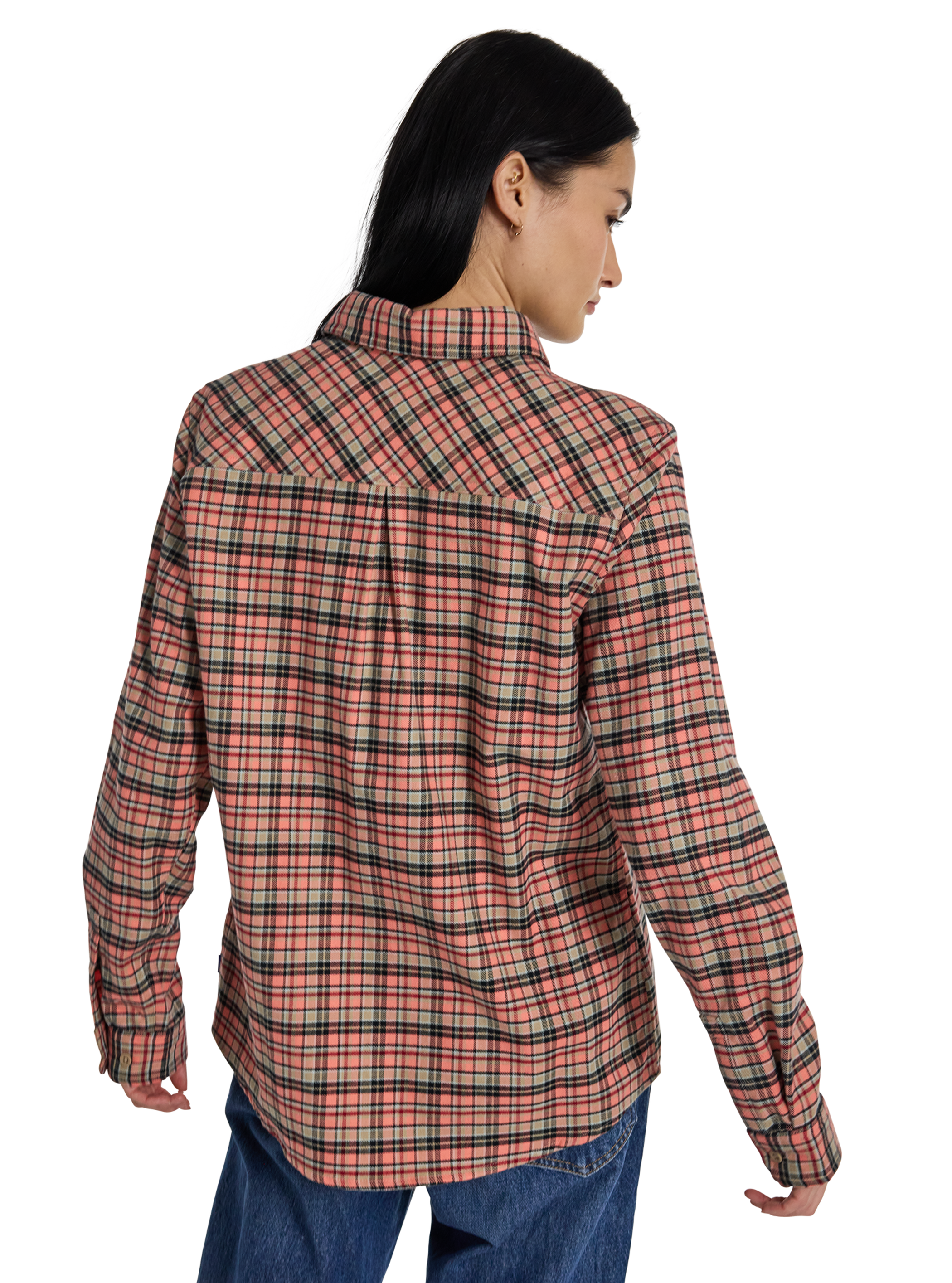 Product image of Women's Burton Favorite Long Sleeve Flannel Shirt[Variant:Peach Echo Check]