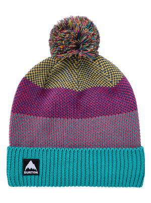 Product image of Kids' Burton Fleece-Lined Pom Beanie[Variant:Goldenrod / Azalea Pink / Pacific Teal]