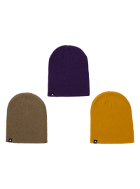 Product image of Kids' Burton Recycled DND Beanie (3 Pack)[Variant:Summit Taupe / Goldenrod / Imperial Purple]