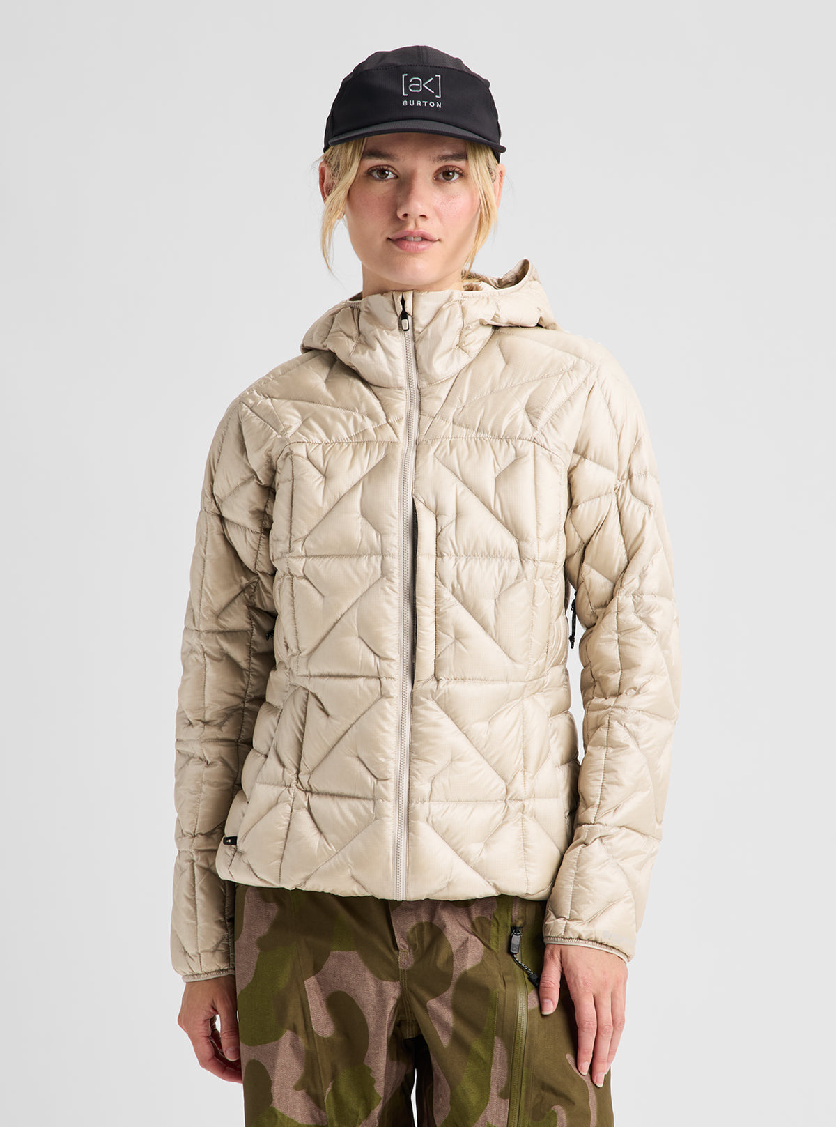 Product image of Women's Burton [ak] Baker Down Hooded Jacket[Variant:Chinchilla Gray]