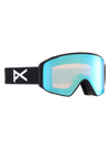 Product image of Anon M4S Low Bridge Fit Goggles (Cylindrical) + Bonus Lens[Variant:Frame: Black, Lens: Perceive Variable Blue (21% / S2), Spare Lens: Perceive Cloudy Pink (53% / S1)]