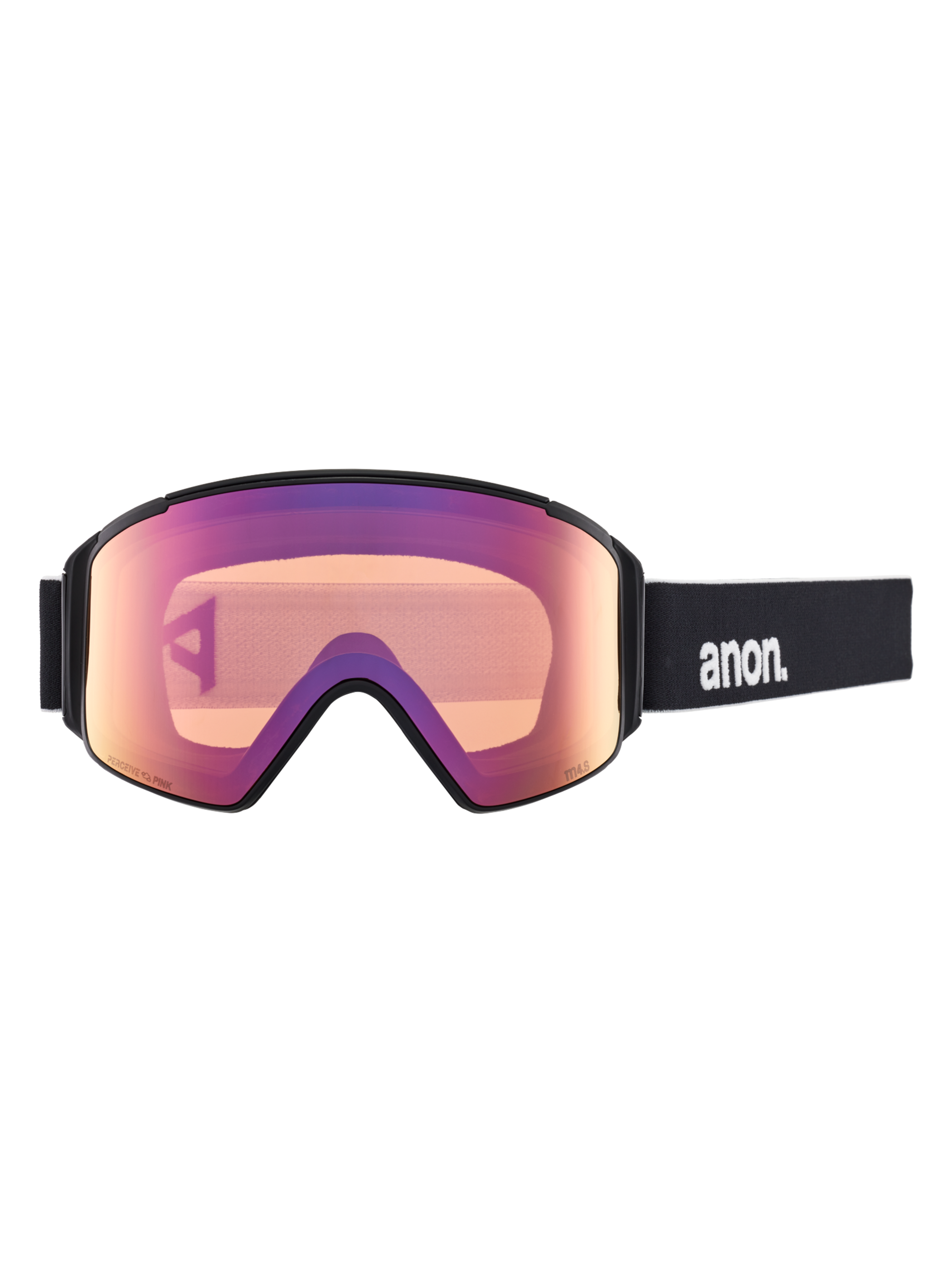 Product image of Anon M4S Low Bridge Fit Goggles (Cylindrical) + Bonus Lens[Variant:Frame: Black, Lens: Perceive Variable Blue (21% / S2), Spare Lens: Perceive Cloudy Pink (53% / S1)]