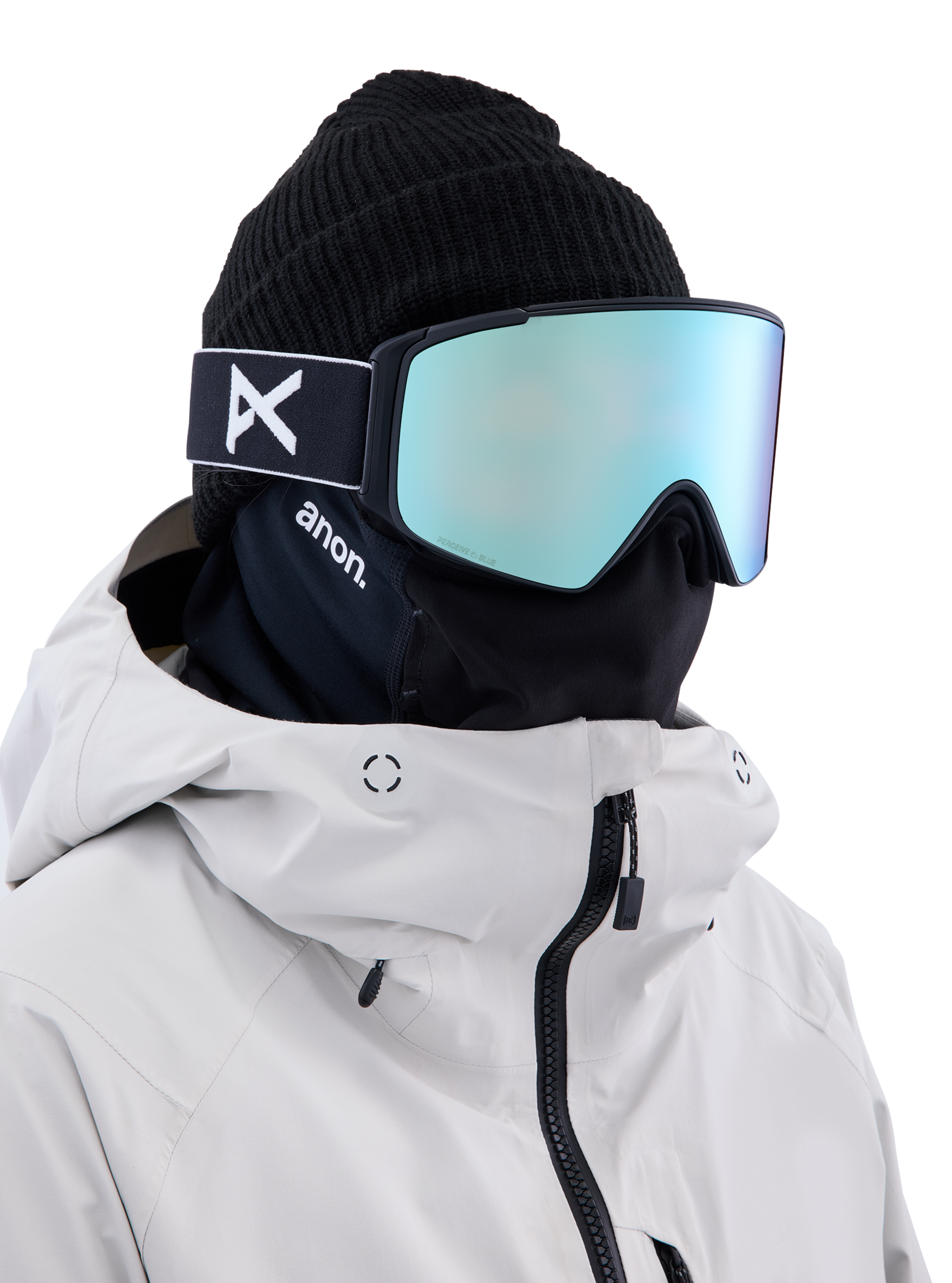 Anon M4S Brille (zylindrisch) + Zusatzbrillenglas