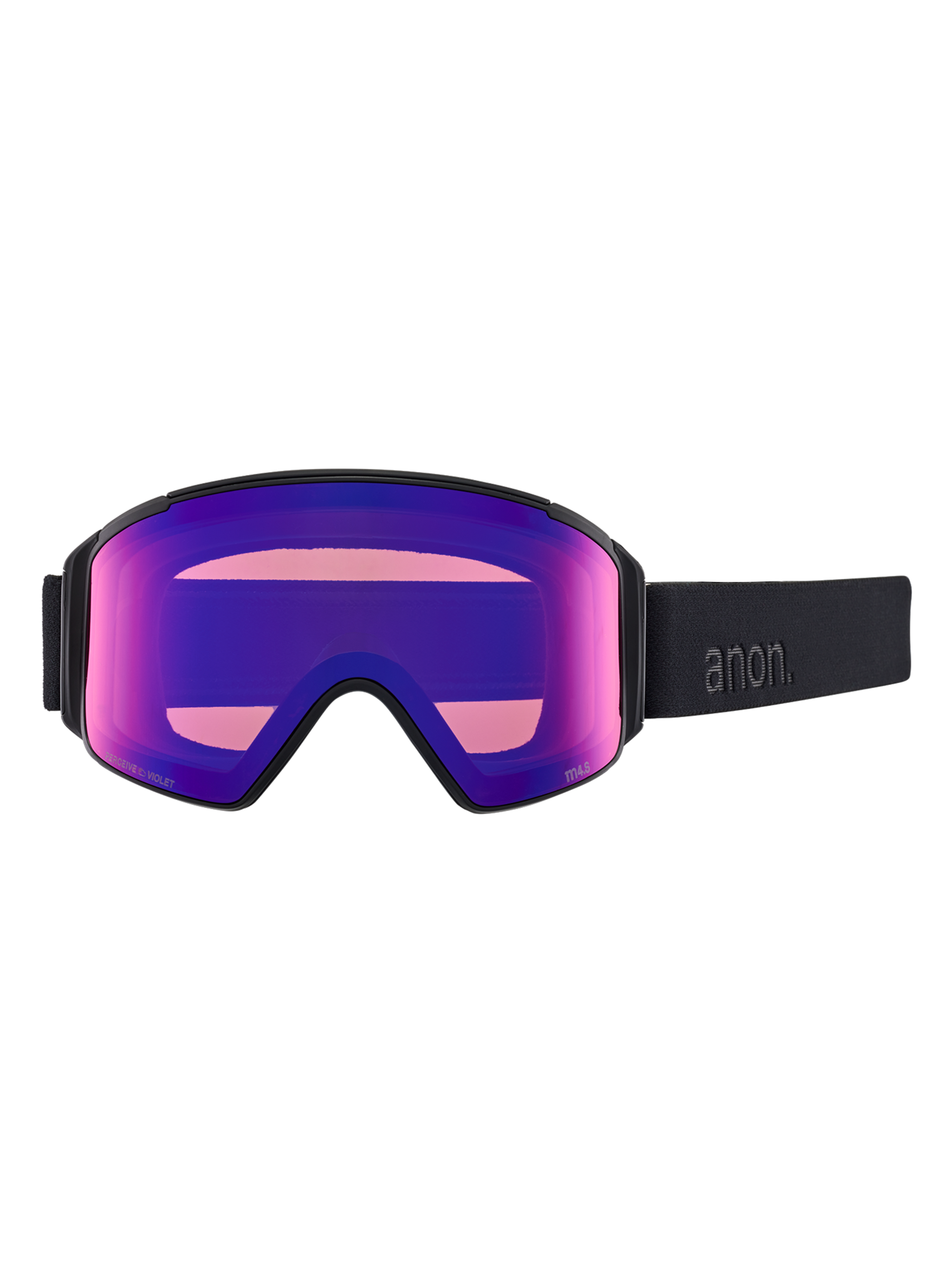 Product image of Anon M4S Low Bridge Fit Goggles (Cylindrical) + Bonus Lens[Variant:Frame: Smoke, Lens: Perceive Sunny Onyx (6% / S4), Spare Lens: Perceive Variable Violet (34% / S2)]