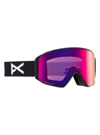 Product image of Anon M4S Low Bridge Fit Goggles (Cylindrical) + Bonus Lens[Variant:Frame: Black, Lens: Perceive Sunny Red (14% / S3), Spare Lens: Perceive Cloudy Burst (59% / S1)]