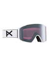 Product image of Anon M4S Low Bridge Fit Goggles (Cylindrical) + Bonus Lens[Variant:Frame: White, Lens: Perceive Sunny Onyx (6% / S4), Spare Lens: Perceive Variable Violet (34% / S2)]