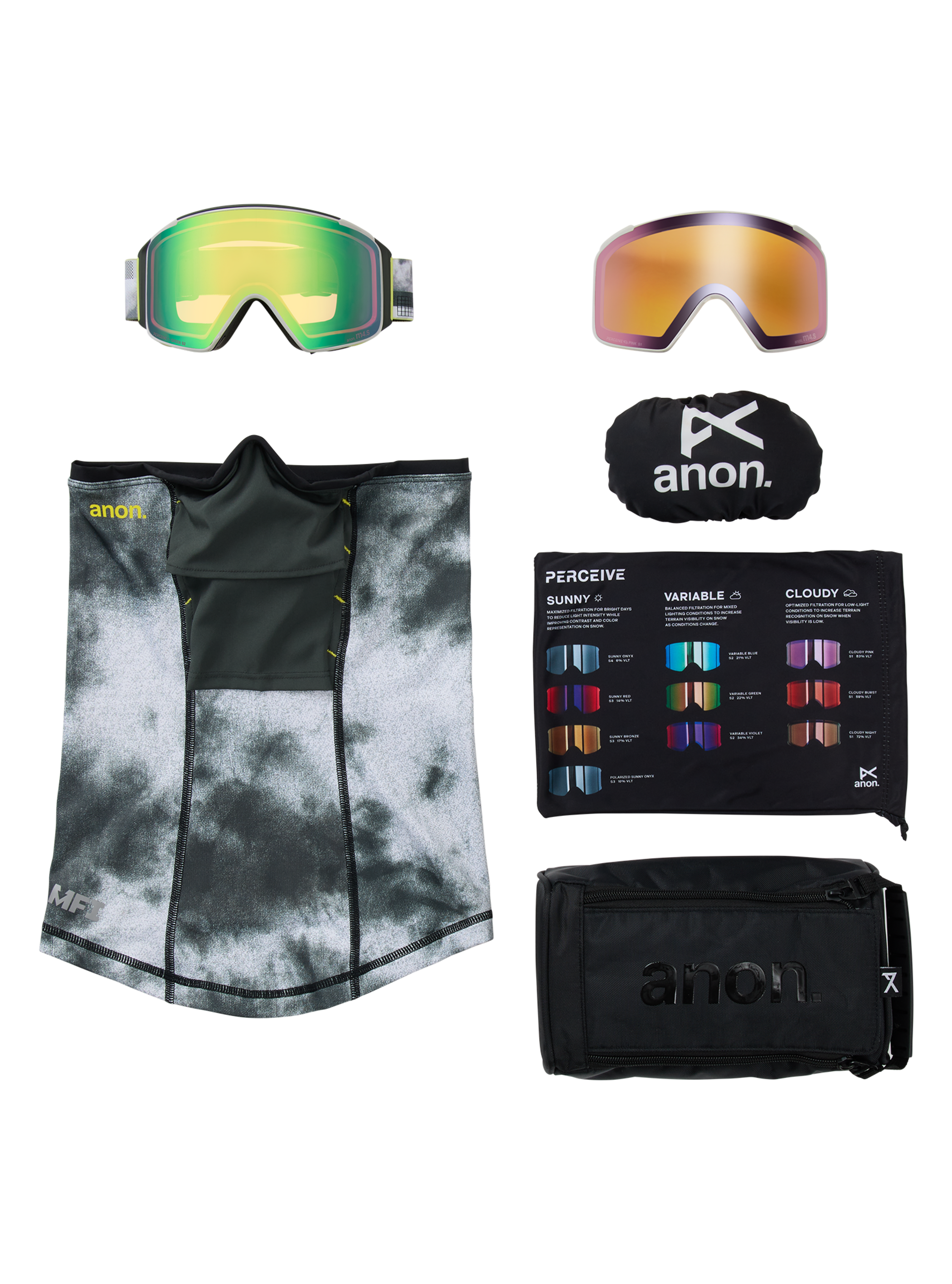 Anon - Masque M4S (Cylindrique) + écran de rechange + cagoule MFI®