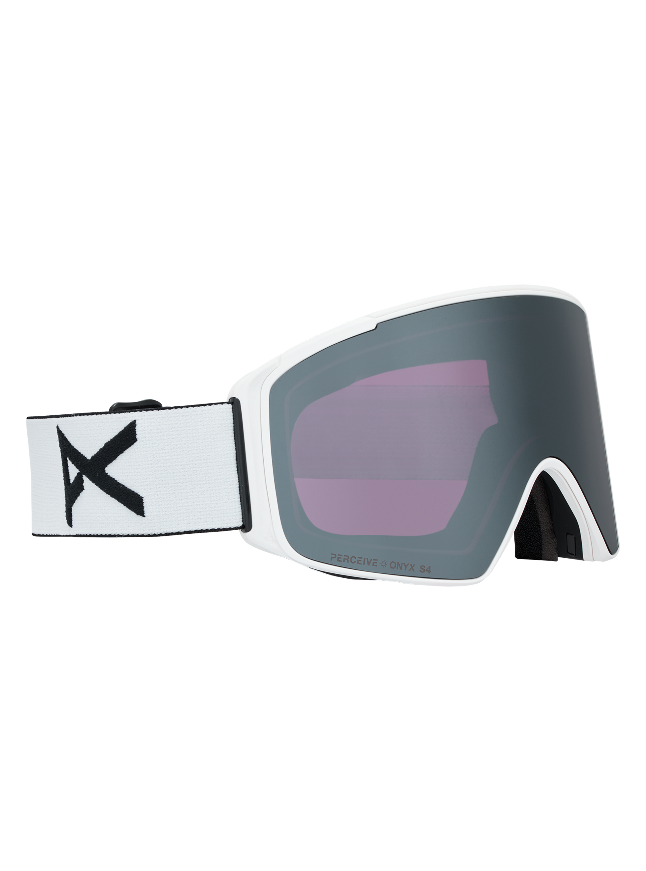 Product image of Anon M4S Goggles (Cylindrical) + Bonus Lens + MFI® Face Mask[Variant:Frame: White, Lens: Perceive Sunny Onyx (6% / S4), Spare Lens: Perceive Variable Violet (34% / S2)]