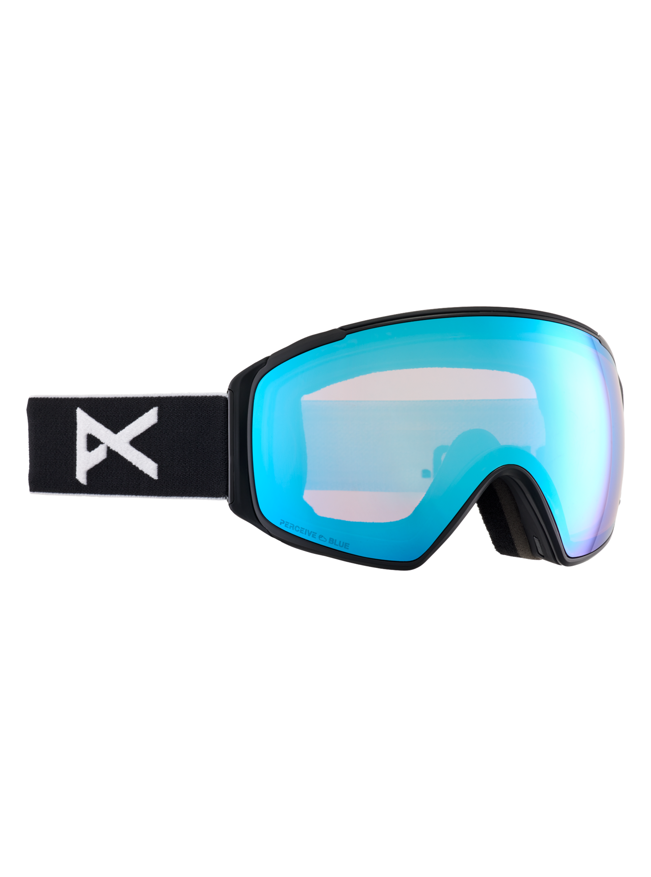 Product image of Anon M4S Low Bridge Fit Goggles (Toric) + Bonus Lens + MFI® Face Mask[Variant:Frame: Black, Lens: Perceive Variable Blue (21% / S2), Spare Lens: Perceive Cloudy Pink (53% / S1)]