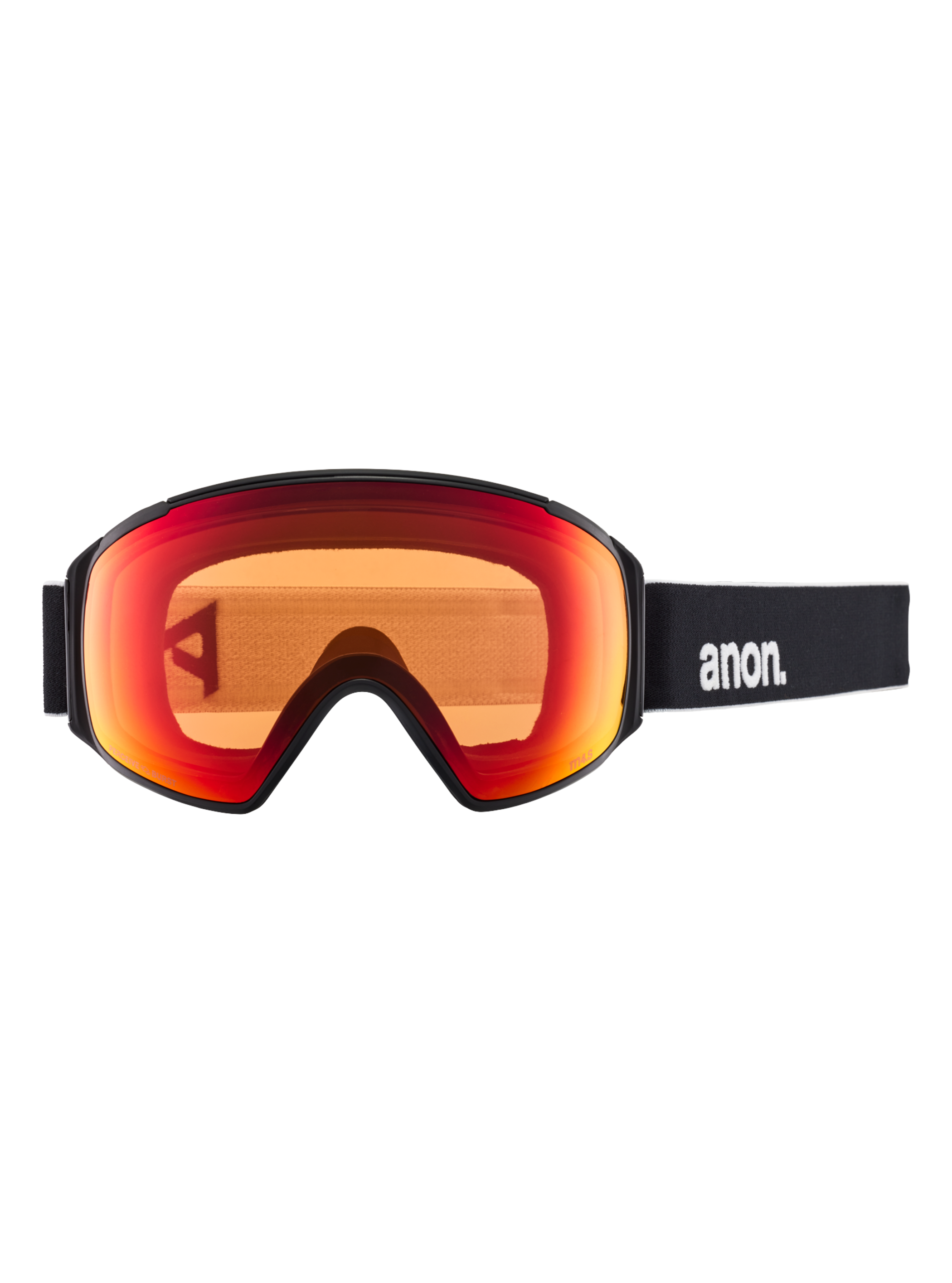 Product image of Anon M4S Low Bridge Fit Goggles (Toric) + Bonus Lens + MFI® Face Mask[Variant:Frame: Black, Lens: Perceive Sunny Red (14% / S3), Spare Lens: Perceive Cloudy Burst (59% / S1)]