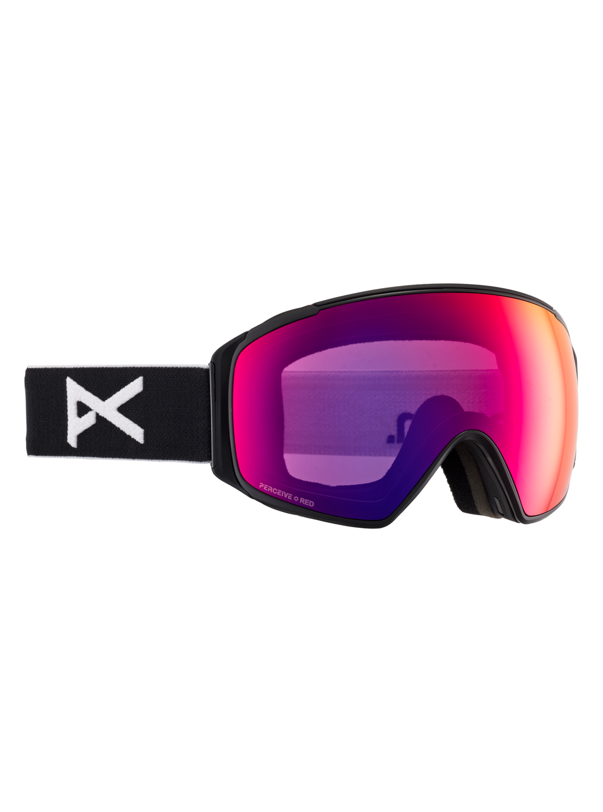 Product image of Anon M4S Low Bridge Fit Goggles (Toric) + Bonus Lens + MFI® Face Mask[Variant:Frame: Black, Lens: Perceive Sunny Red (14% / S3), Spare Lens: Perceive Cloudy Burst (59% / S1)]
