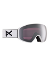 Product image of Anon M4S Low Bridge Fit Goggles (Toric) + Bonus Lens + MFI® Face Mask[Variant:Frame: White, Lens: Perceive Sunny Onyx (6% / S4), Spare Lens: Perceive Variable Violet (34% / S2)]