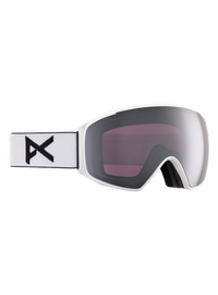 Product image of Anon M4S Low Bridge Fit Goggles (Toric) + Bonus Lens + MFI® Face Mask[Variant:Frame: White, Lens: Perceive Sunny Onyx (6% / S4), Spare Lens: Perceive Variable Violet (34% / S2)]