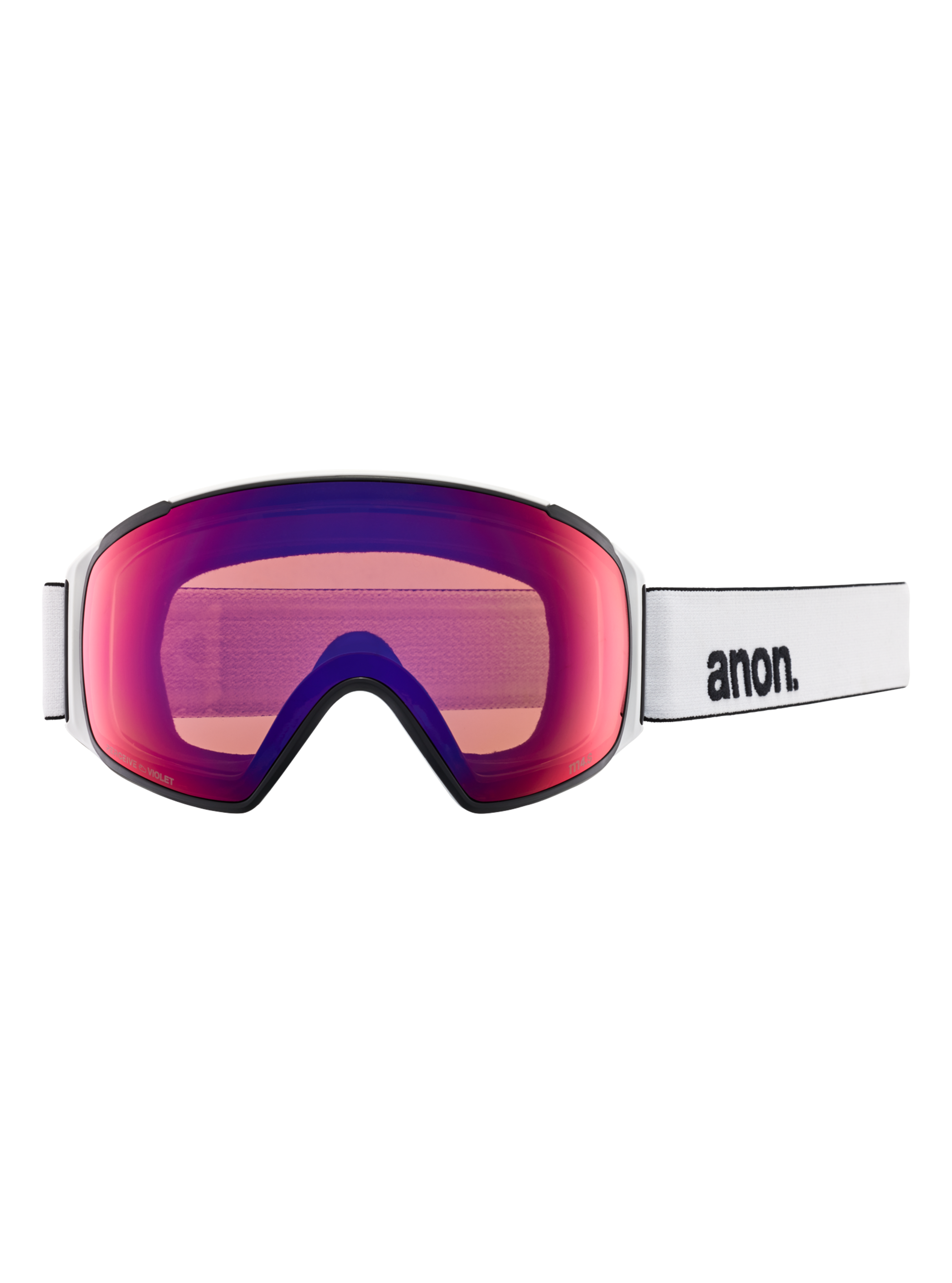 Product image of Anon M4S Low Bridge Fit Goggles (Toric) + Bonus Lens + MFI® Face Mask[Variant:Frame: White, Lens: Perceive Sunny Onyx (6% / S4), Spare Lens: Perceive Variable Violet (34% / S2)]