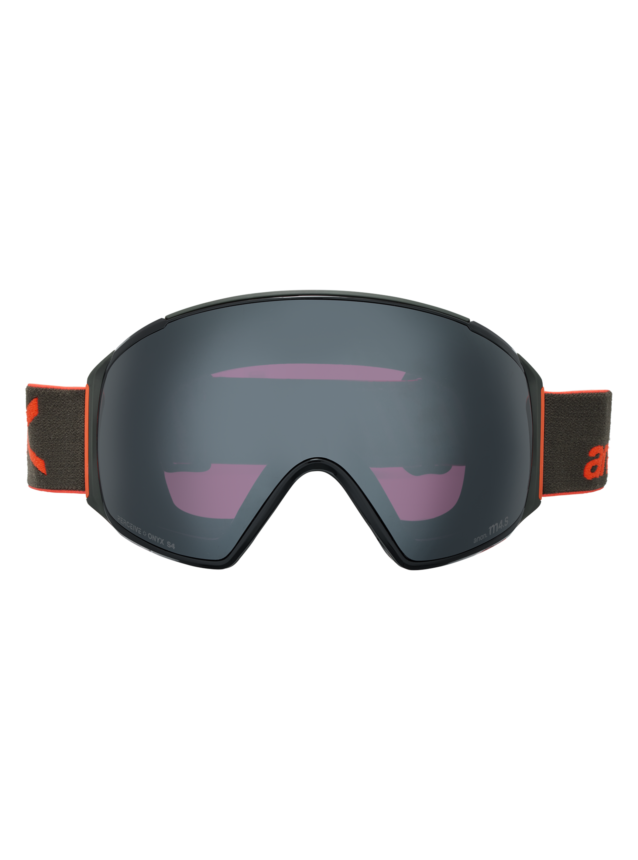 Product image of Anon M4S Goggles (Toric) + Bonus Lens + MFI® Face Mask[Variant:Frame: Fiesta Red, Lens: Perceive Sunny Onyx (6% / S4), Spare Lens: Perceive Variable Violet (34% / S2)]