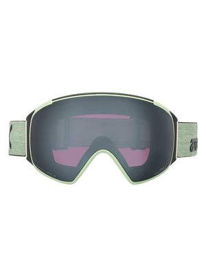 Product image of Anon M4S Goggles (Toric) + Bonus Lens + MFI® Face Mask[Variant:Frame: Soft Sage, Lens: Perceive Sunny Onyx (6% / S4), Spare Lens: Perceive Variable Violet (34% / S2)]