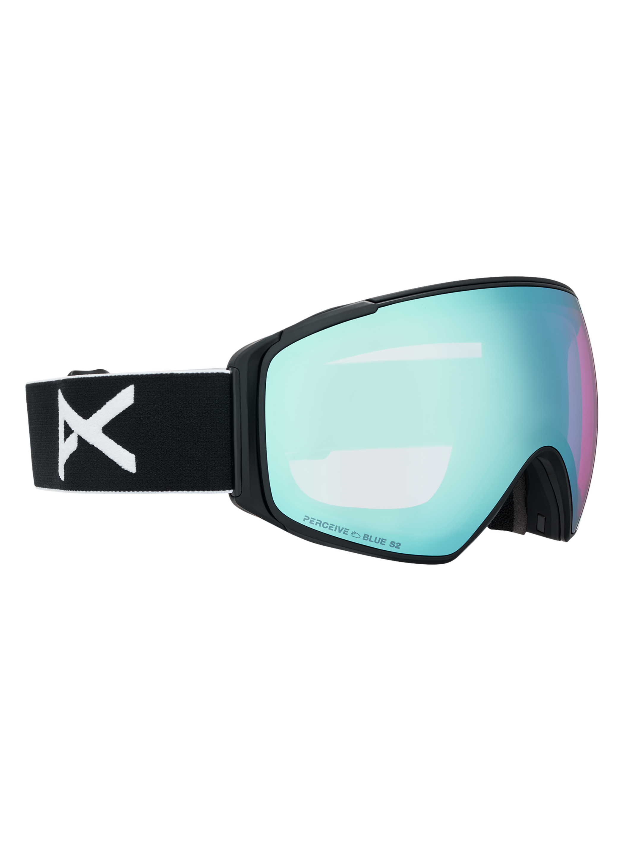 Product image of Anon M4S Goggles (Toric) + Bonus Lens + MFI® Face Mask[Variant:Frame: Black, Lens: Perceive Variable Blue (21% / S2), Spare Lens: Perceive Cloudy Pink (53% / S1)]