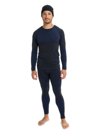 Product image of Men's Burton [ak] Slokar Merino Base Layer Crewneck[Variant:True Black / Jake Blue]