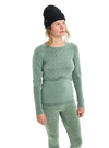 Product image of Women's Burton [ak] Slokar Crewneck Fleece[Variant:Hedge Green / True Black]