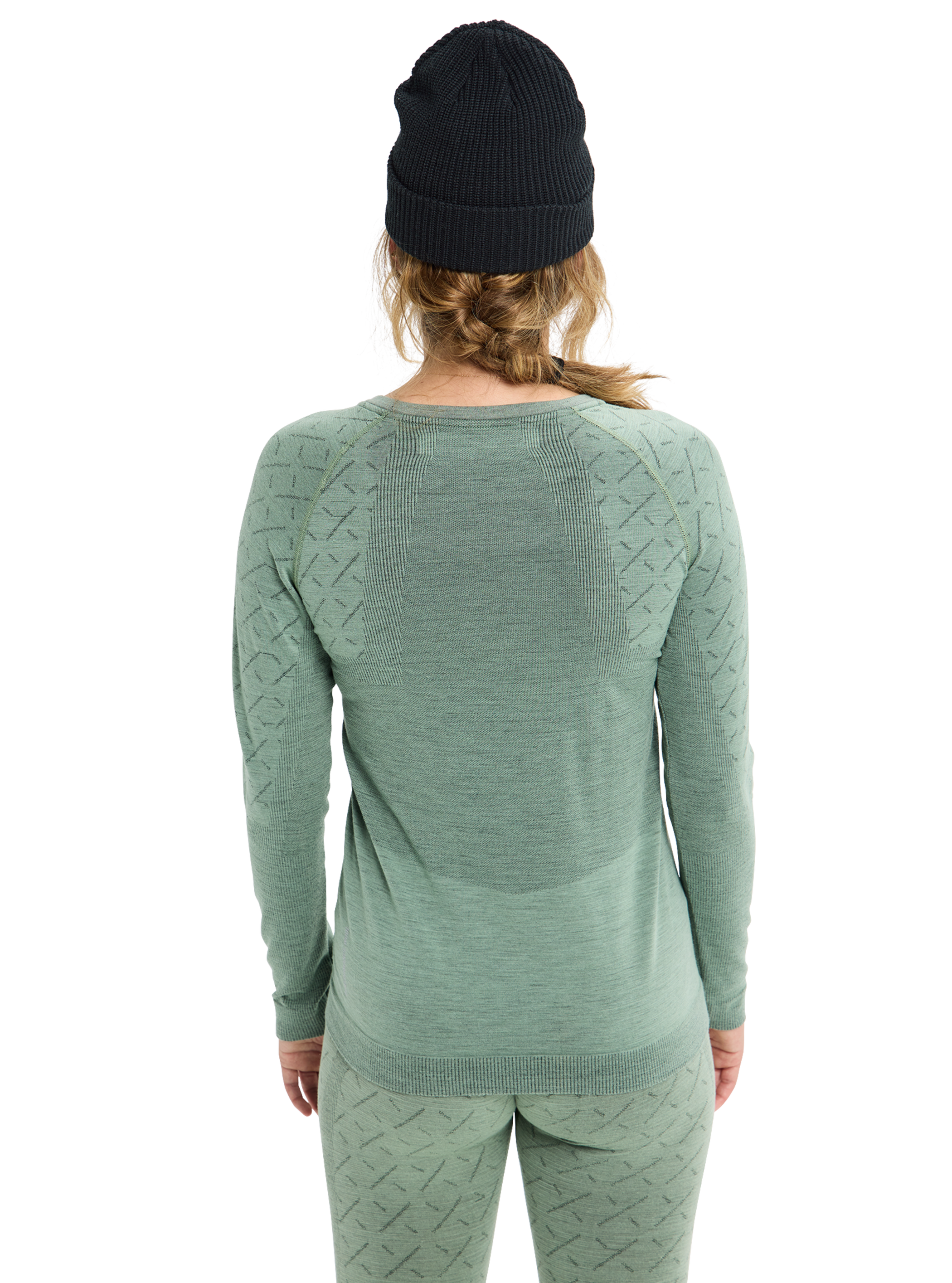 Product image of Women's Burton [ak] Slokar Crewneck Fleece[Variant:Hedge Green / True Black]