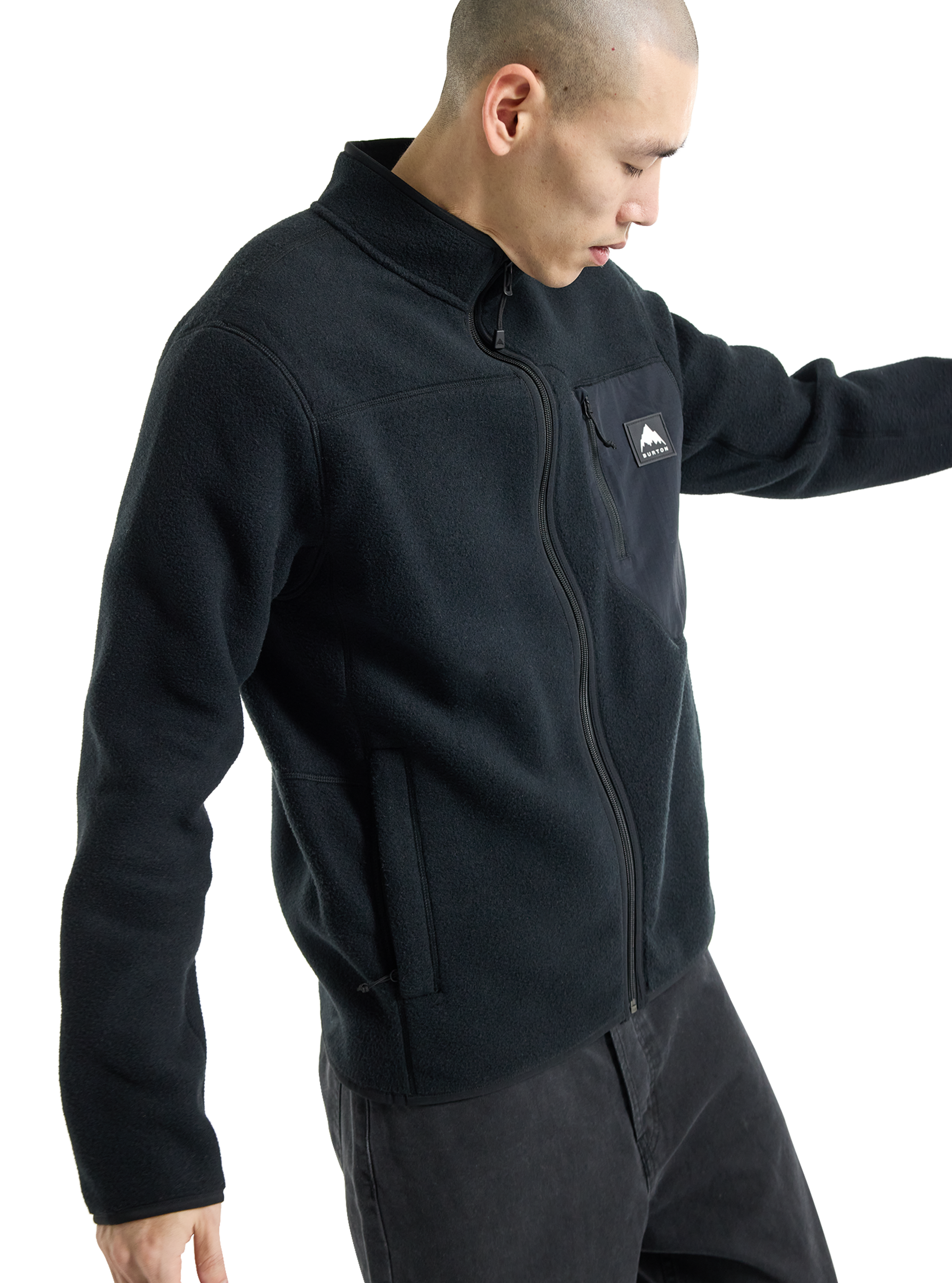 Product image of Men's Burton Cinder Full-Zip Fleece[Variant:True Black]