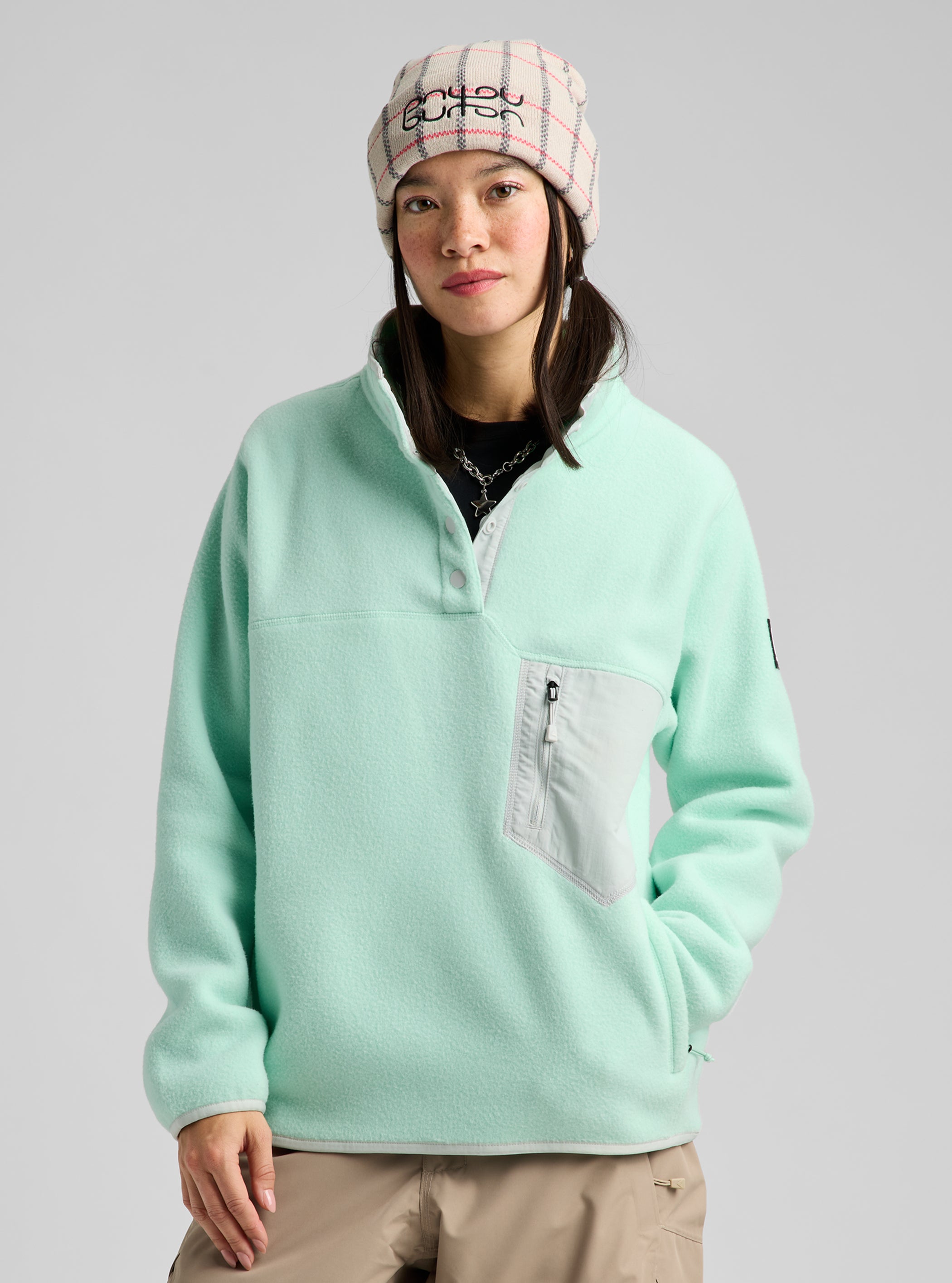 Product image of Women's Burton Cinder Pullover Fleece[Variant:Spring Frost]