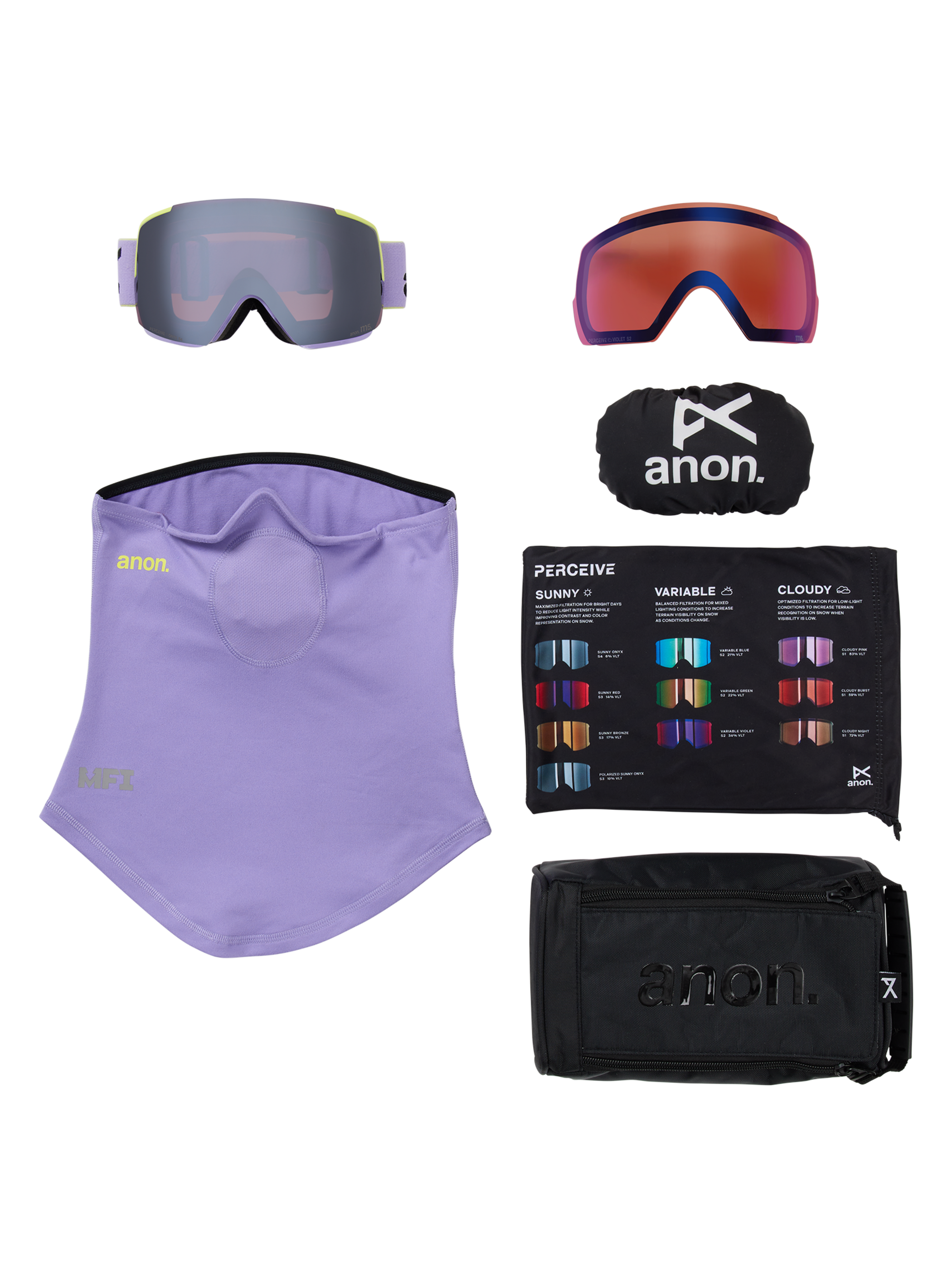 Anon M5 Brille + Zusatzbrillenglas + MFI® Face Mask