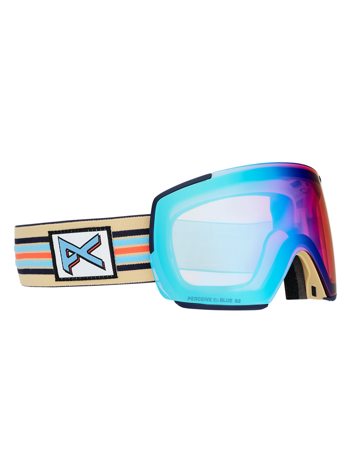Product image of Anon M5 Goggles + Bonus Lens + MFI® Face Mask[Variant:Frame: Vintage, Lens: Perceive Variable Blue (21% / S2), Spare Lens: Perceive Cloudy Pink (53% / S1)]