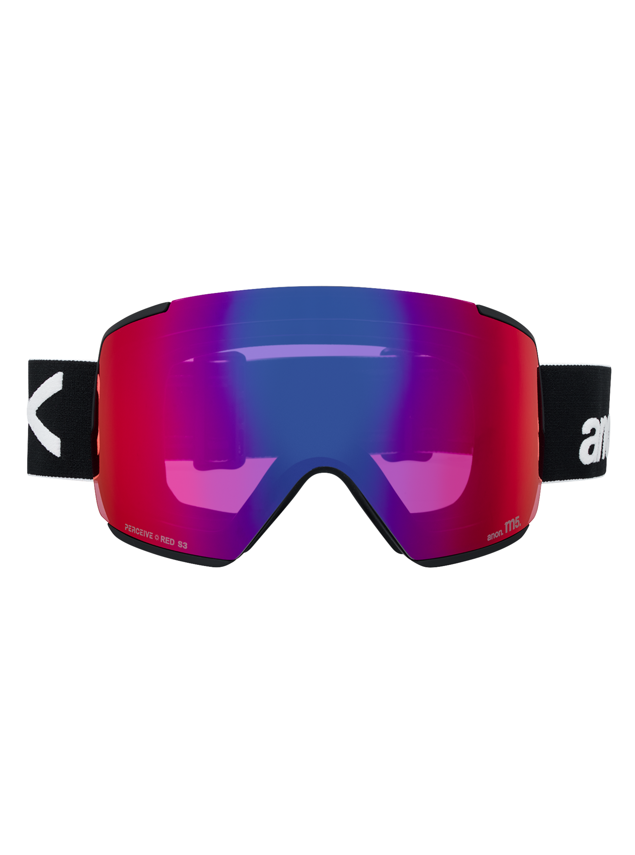 Product image of Anon M5 Goggles + Bonus Lens + MFI® Face Mask[Variant:Frame: Black, Lens: Perceive Sunny Red (14% / S3), Spare Lens: Perceive Cloudy Burst (59% / S1)]