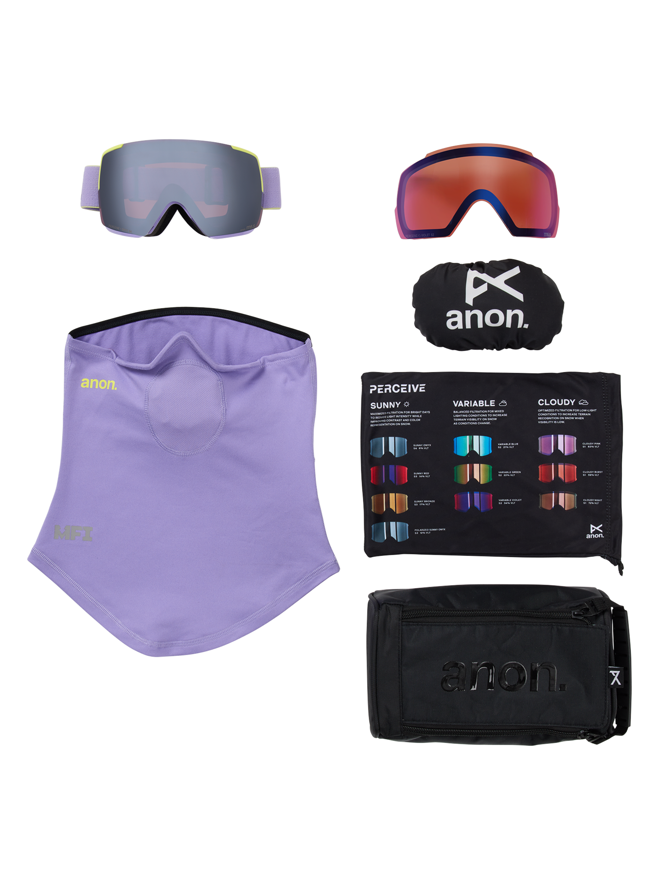 Anon M5S Brille + Zusatzbrillenglas + MFI® Face Mask