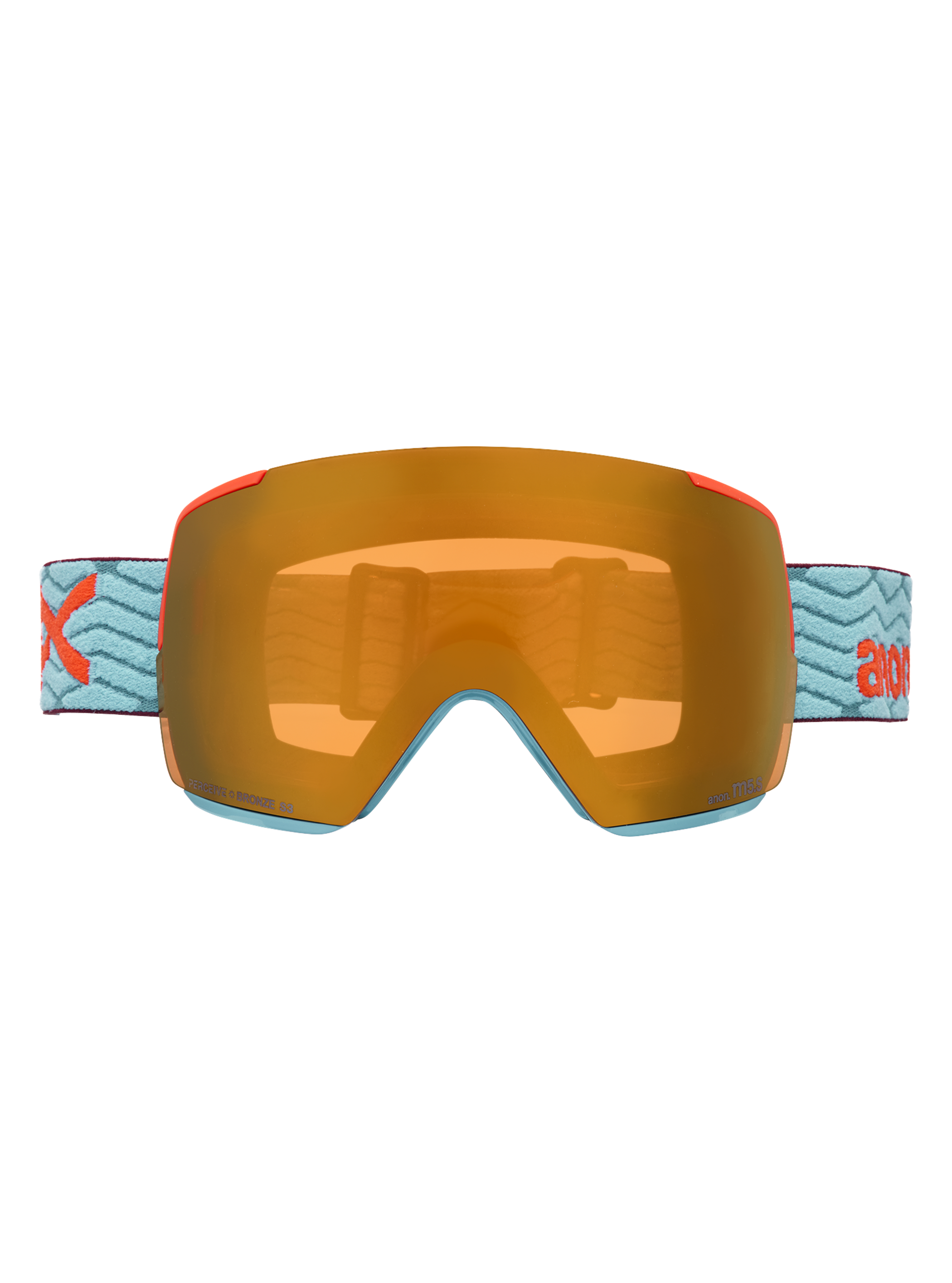 Product image of Anon M5S Goggles + Bonus Lens + MFI® Face Mask[Variant:Frame: Retro Blue, Lens: Perceive Sunny Bronze (17% / S3), Spare Lens: Perceive Cloudy Burst (59% / S1)]