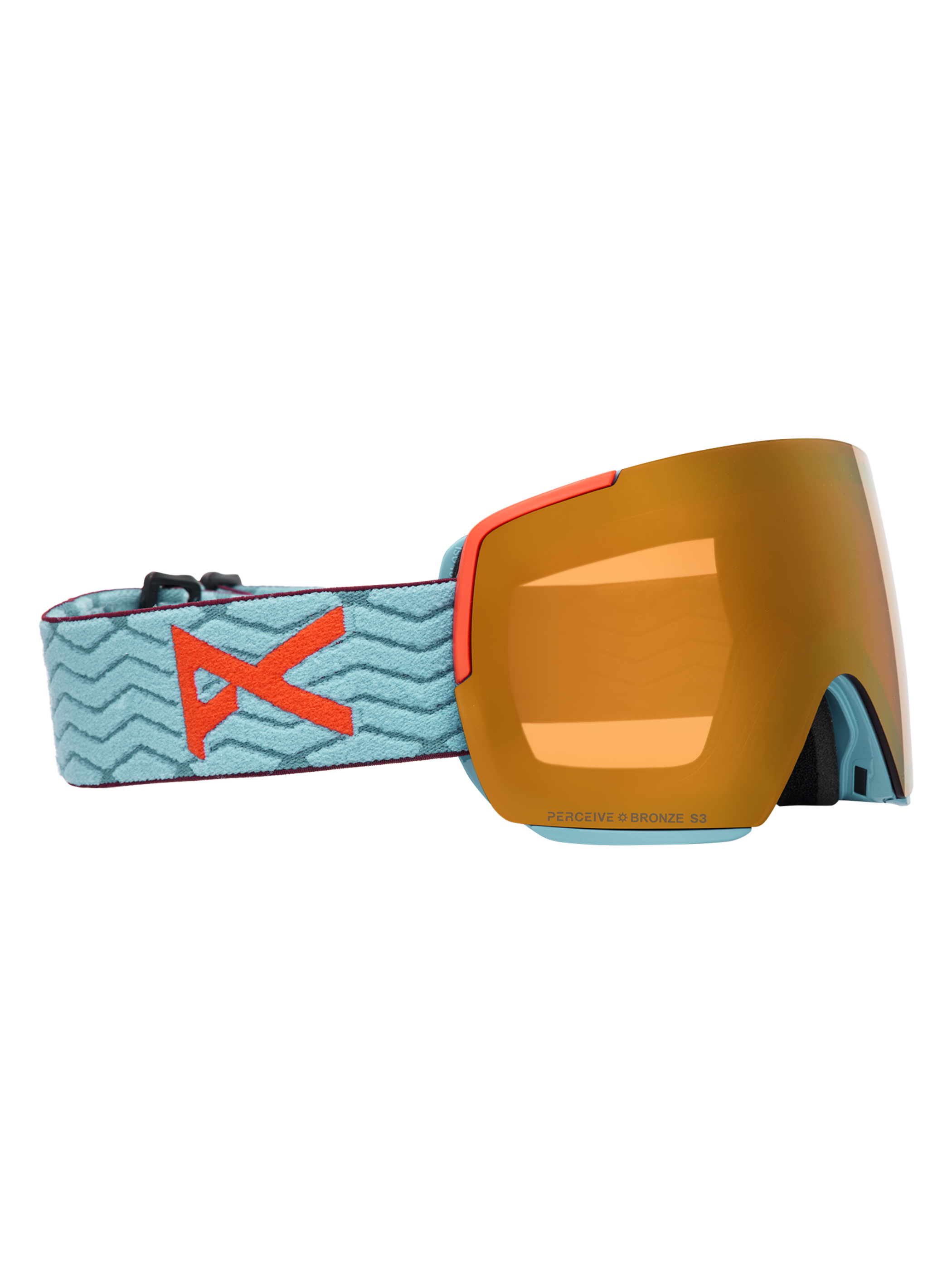 Product image of Anon M5S Goggles + Bonus Lens + MFI® Face Mask[Variant:Frame: Retro Blue, Lens: Perceive Sunny Bronze (17% / S3), Spare Lens: Perceive Cloudy Burst (59% / S1)]