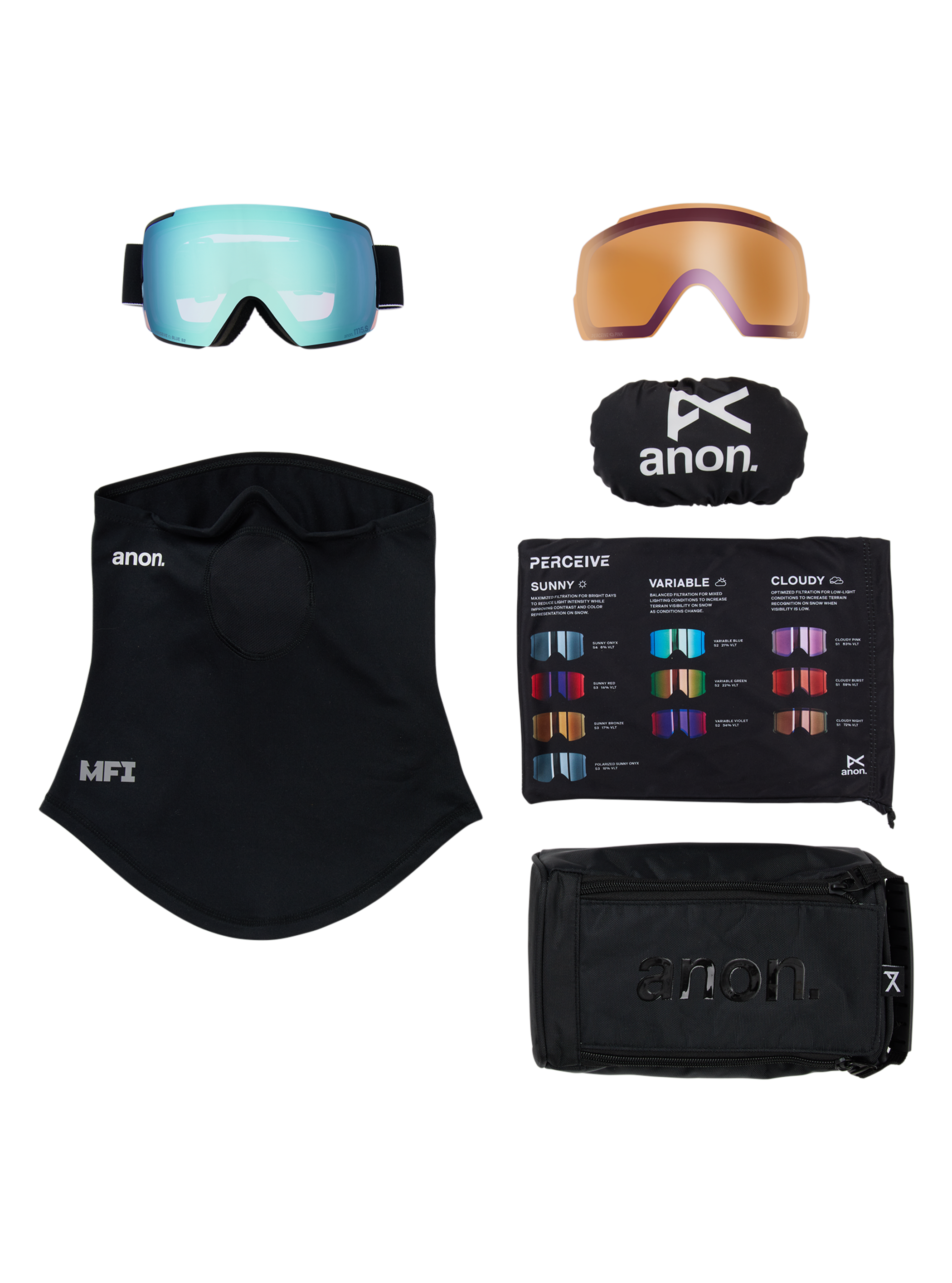 Anon - Masque M5S + écran de rechange + cagoule MFI®
