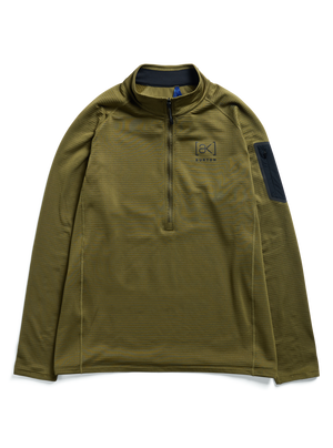 Product image of Men's Burton [ak] Helium Grid Half-Zip Fleece[Variant:Dried Moss]