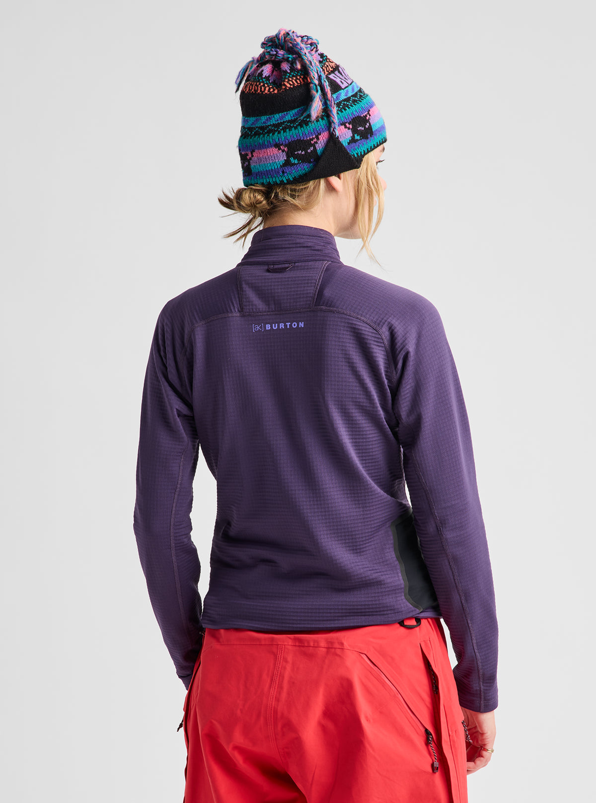 Product image of Women's Burton [ak] Helium Grid Fleece Quarter-Zip[Variant:Nightshade Purple]