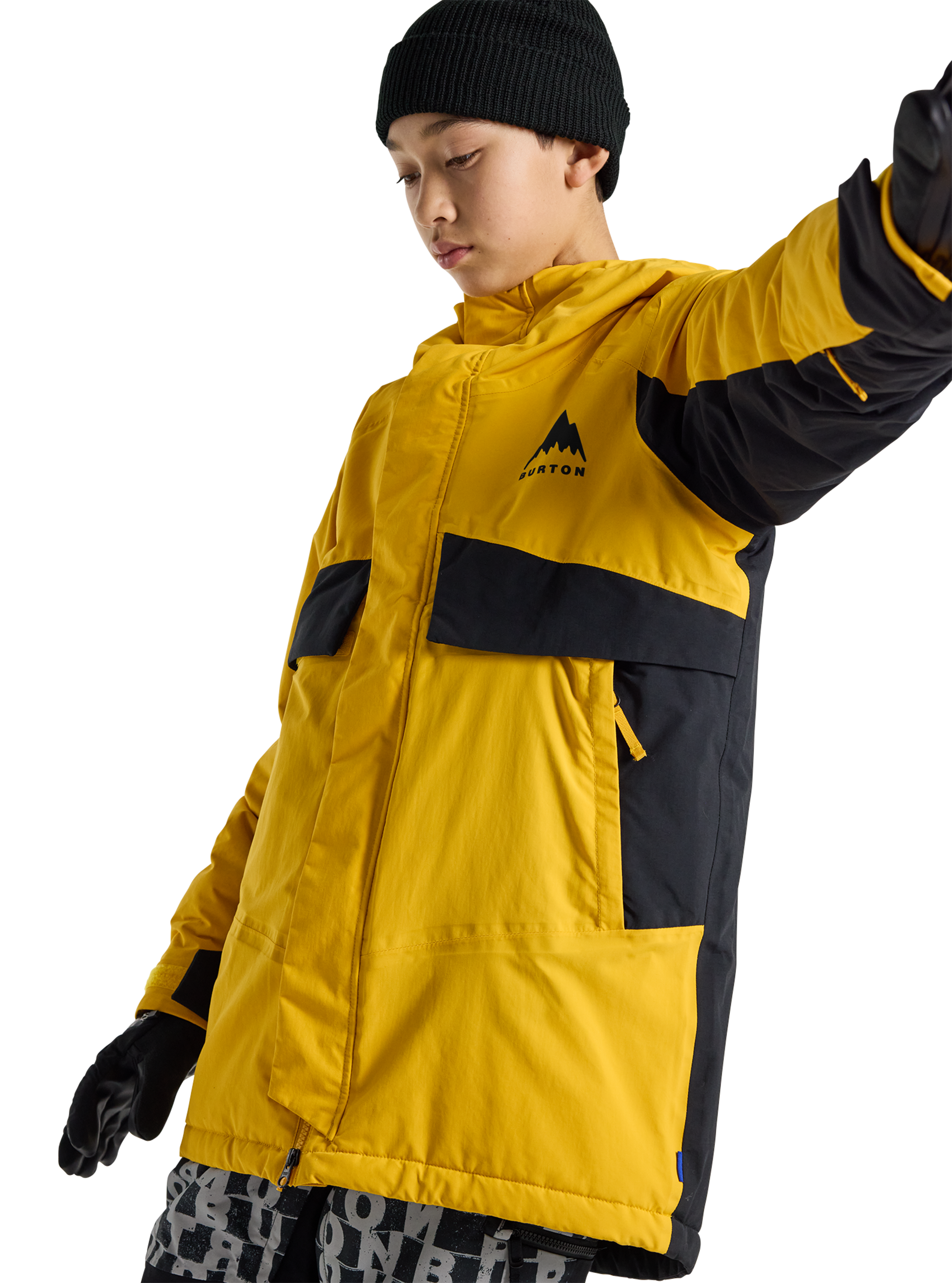 Product image of Kids' Burton Ascutney 2L Jacket[Variant:Goldenrod / True Black]