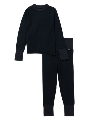 Product image of Kids' & Toddlers' Burton Merino Wool Base Layer Set[Variant:True Black]
