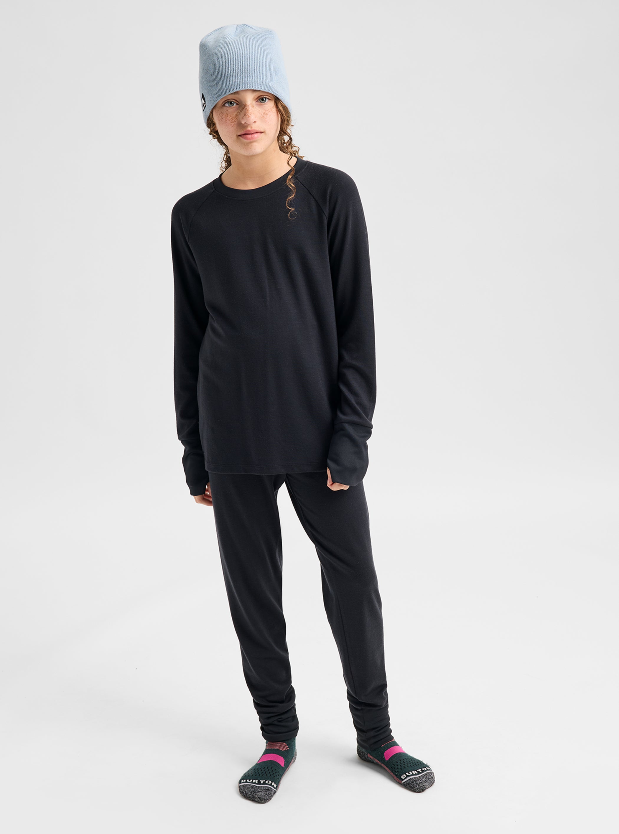 Product image of Kids' and Toddlers' Burton Merino Wool Base Layer Set[Variant:True Black]