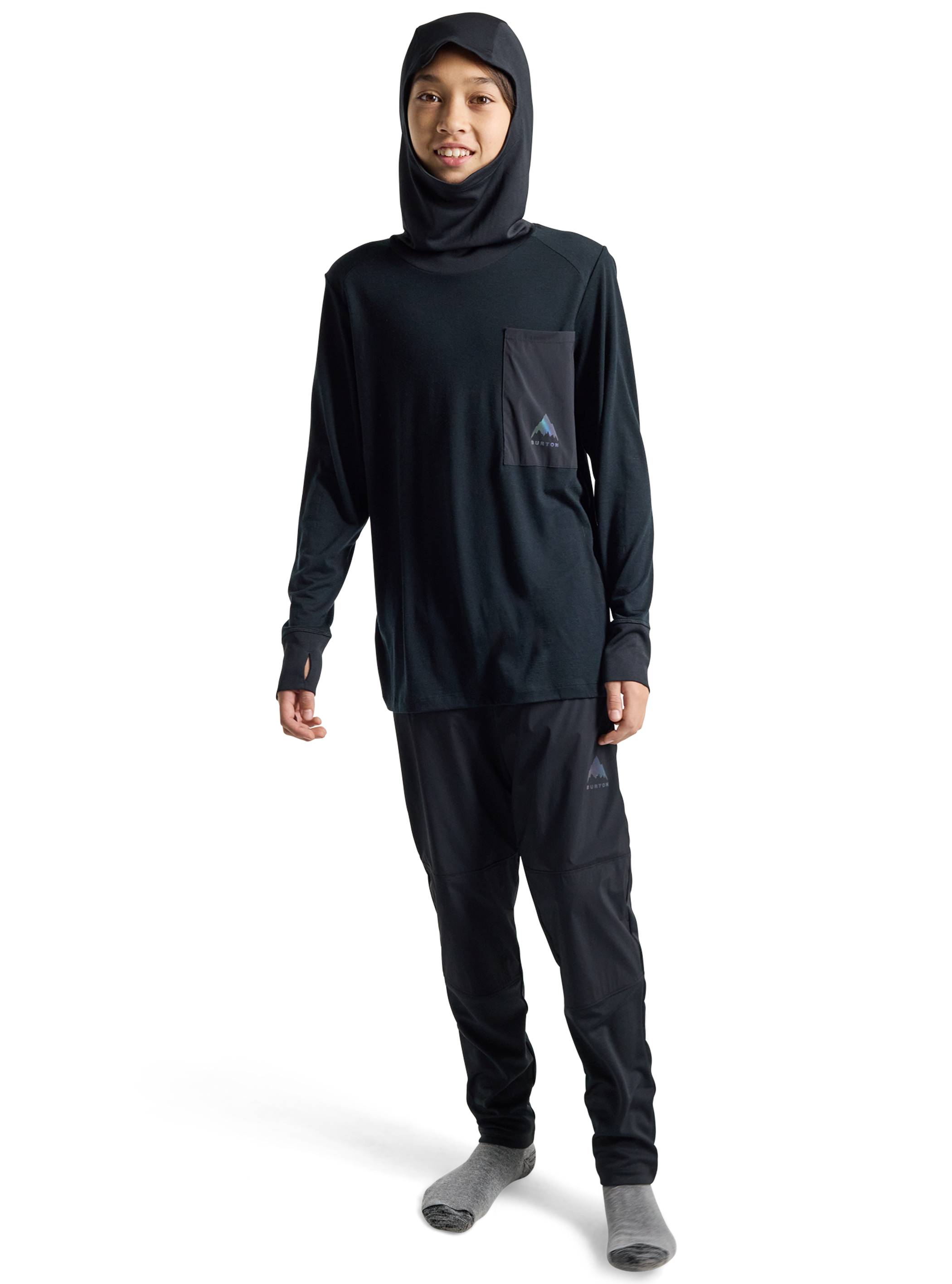 Product image of Kids' Burton Outbeam Merino Wool Set[Variant:True Black]