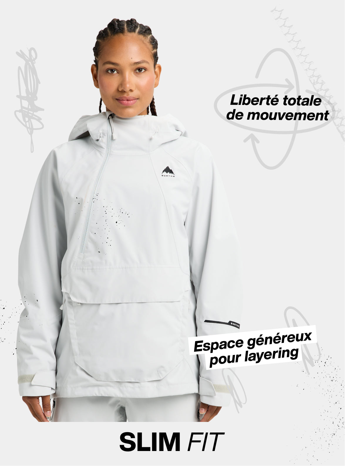 Burton - Veste anorak décontractée Reserve 2 L femme