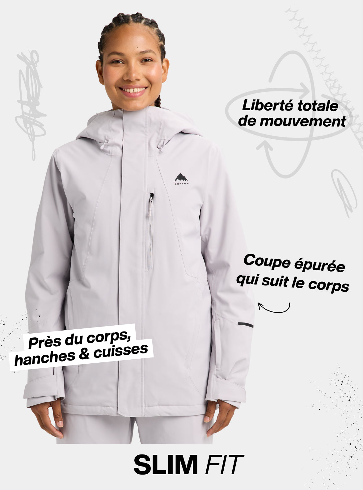 Burton - Veste isolante extensible Reserve 2 L femme