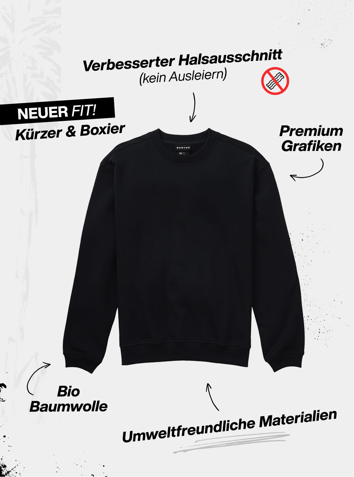 Burton BRTN Sweatshirt mit Rundhalsausschnitt