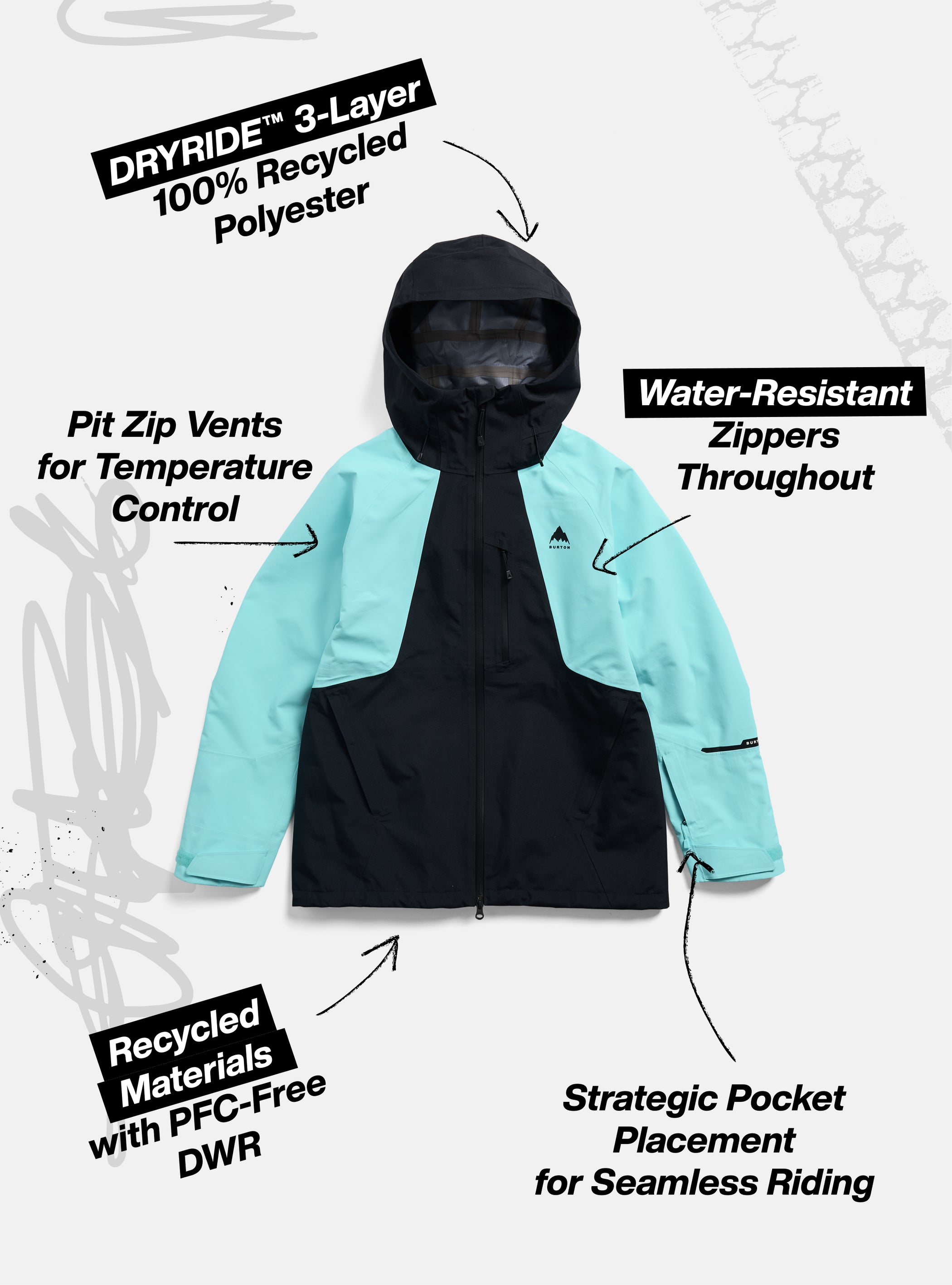 Burton Reserve 3L Jacke für Herren