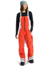 Product image of Women's Burton Reserve GORE-TEX 2L Bib Pants[Variant:Fiesta Red / Gray Cloud]
