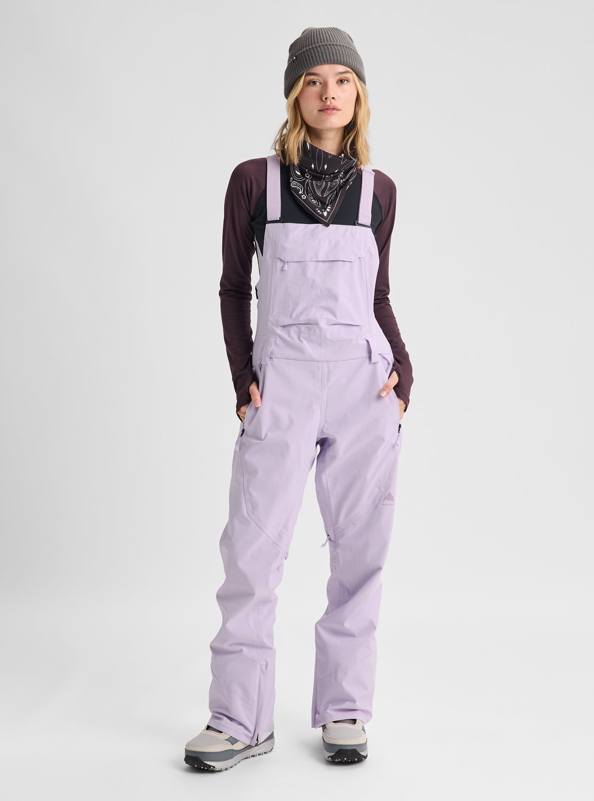 Product image of Women's Burton Reserve 2L Stretch Slim Bib Pants[Variant:Moondust Purple]