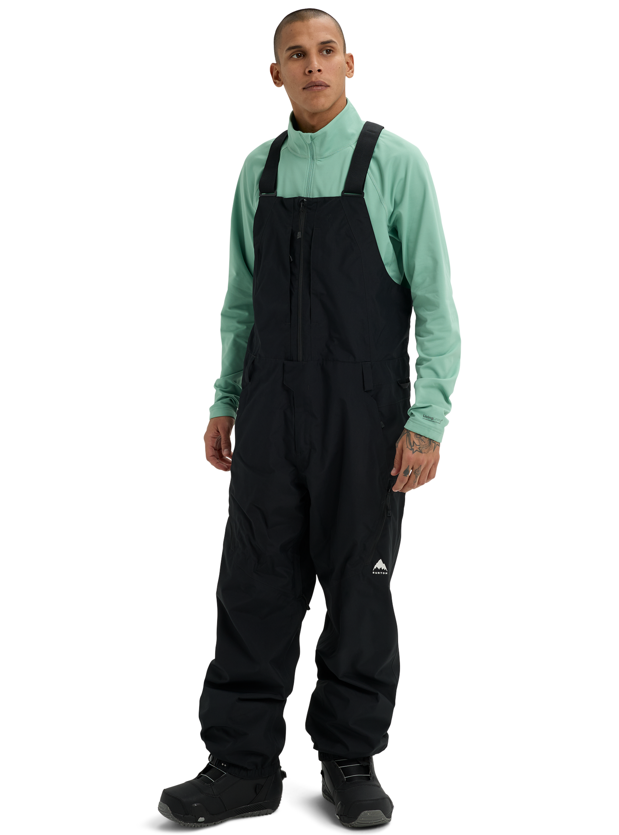 Product image of Men's Burton Reserve 2L Relaxed Bib Pants[Variant:True Black]