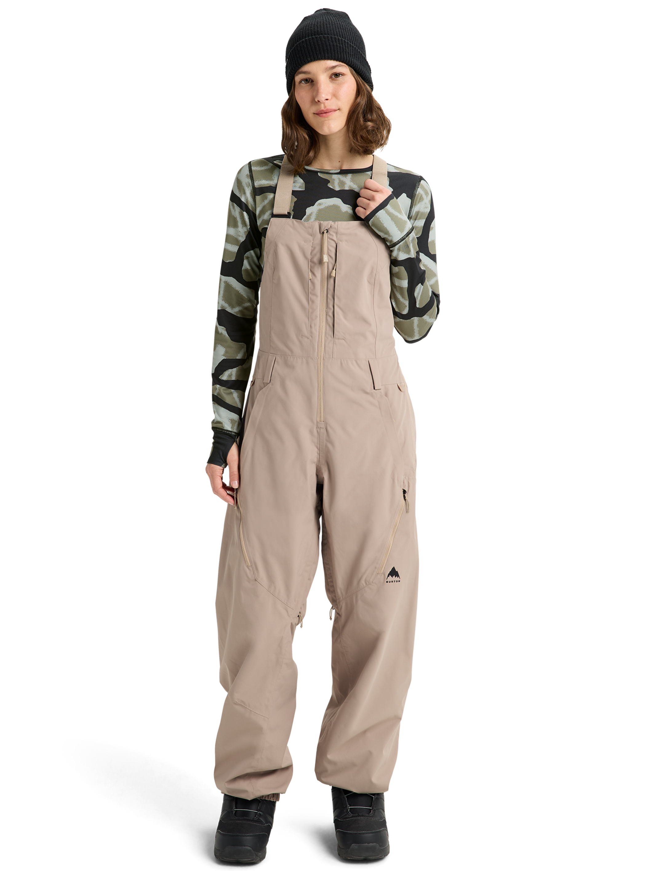 Product image of Women's Burton Reserve 2L Bib Pants[Variant:Summit Taupe]