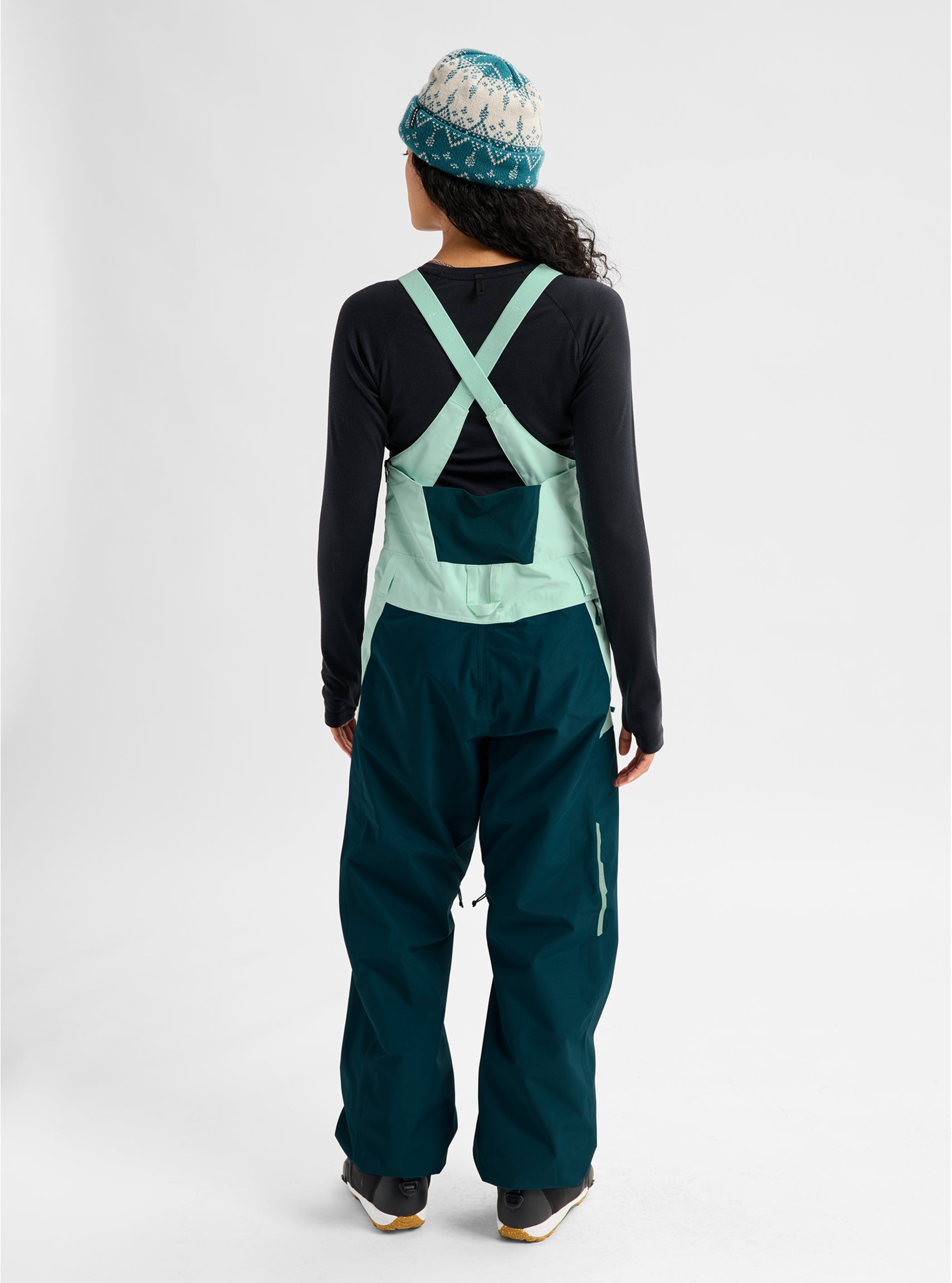 Product image of Women's Burton Reserve 2L Bib Pants[Variant:Atlantic Teal / Spring Frost]